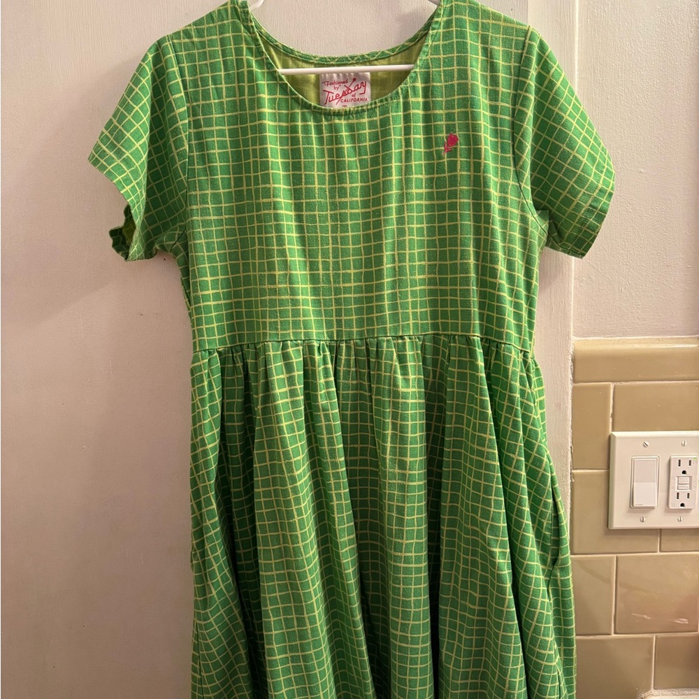 Tuesday of California - Muffy Dress in Acid Grid - Smaller